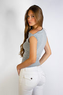 Asymmetrical neckline top