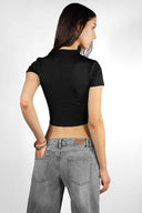 Mandarin-neck top