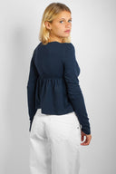V-neck T-shirt with lace