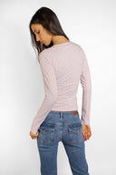 Long-sleeve wrap top
