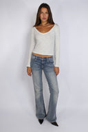 Long-sleeved crew-neck T-shirt