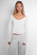 Long-sleeved crew-neck T-shirt