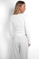 Long-sleeved crew-neck T-shirt
