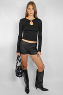 Teardrop Neckline T-shirt