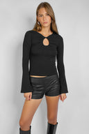 Teardrop Neckline T-shirt