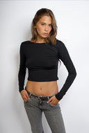 T-shirt with lace back neckline