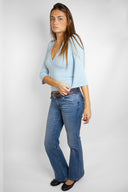 V-neck three-quarter sleeve top